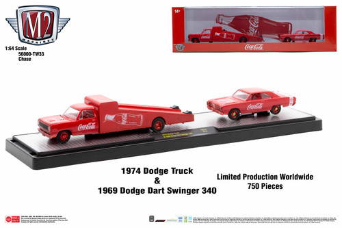 M2 Machines Auto Hauler TW41 1958 Dodge COE Truck 1969 Dodge Dart